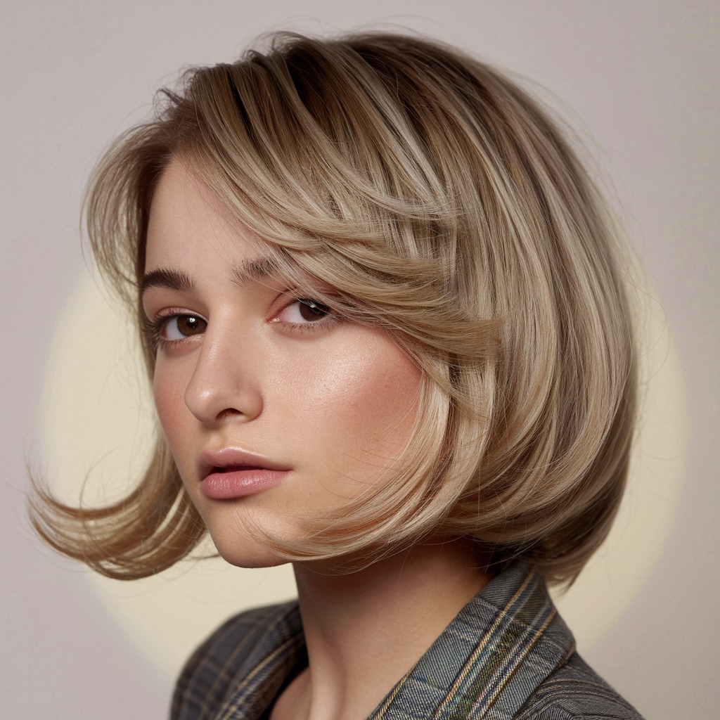 90s Blowout Bob with Wispy Layers