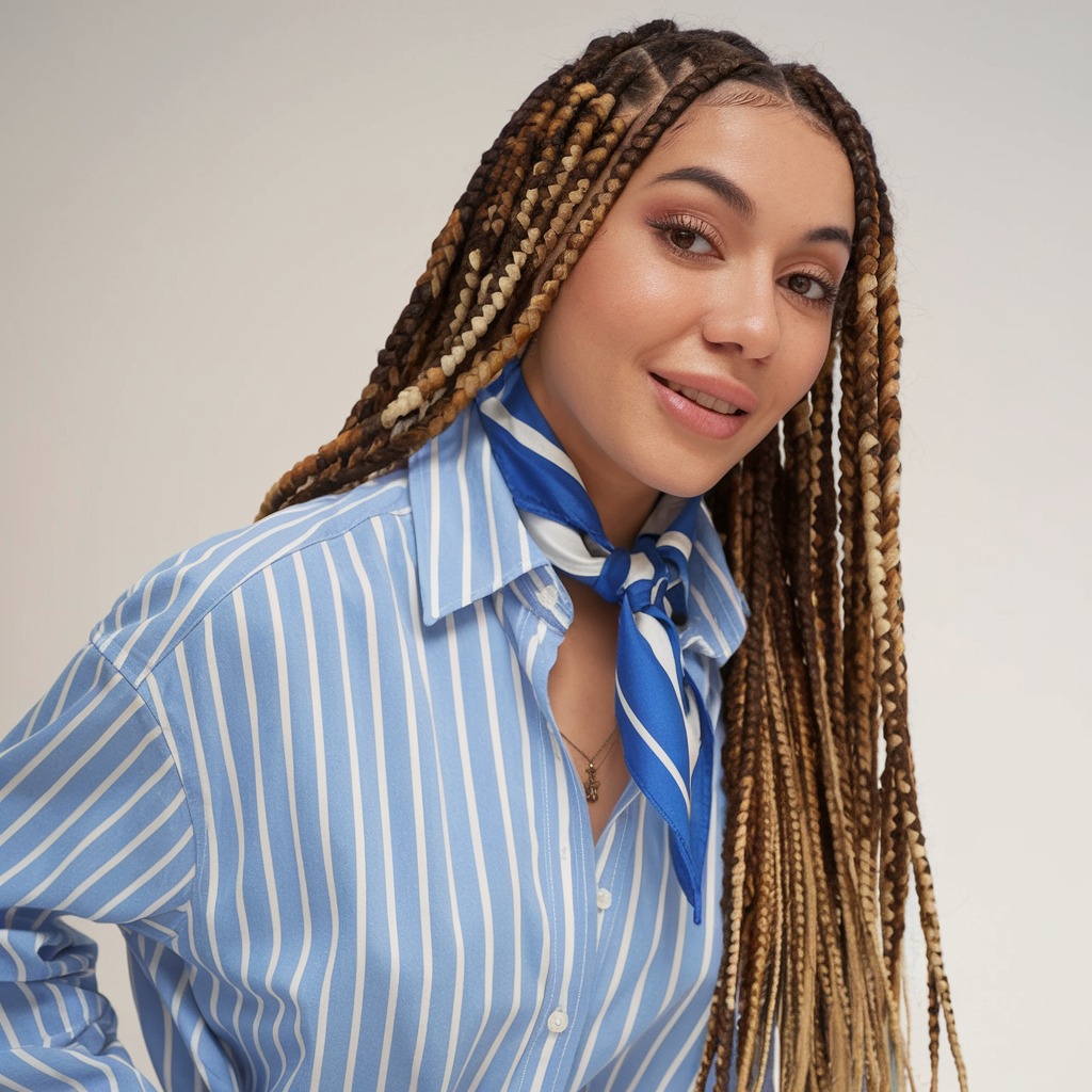 Box Braids with Highlights