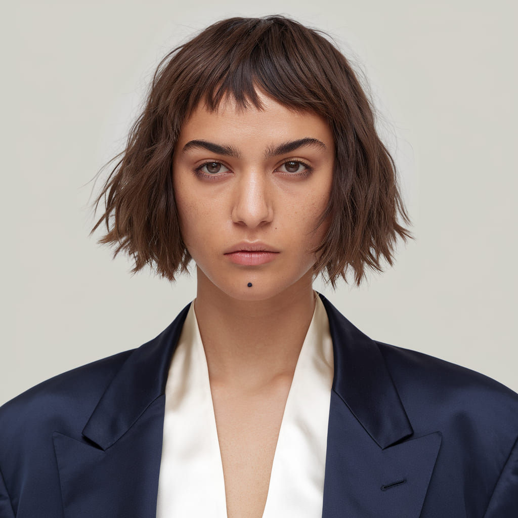 Chin Length Bob with Playful Layers