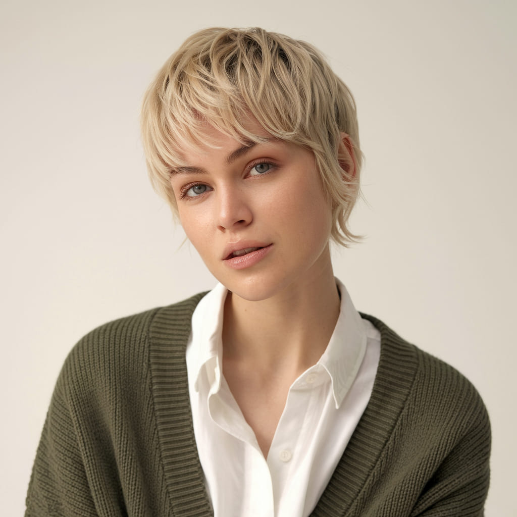 Soft Pixie Haircut with Wispy Bangs