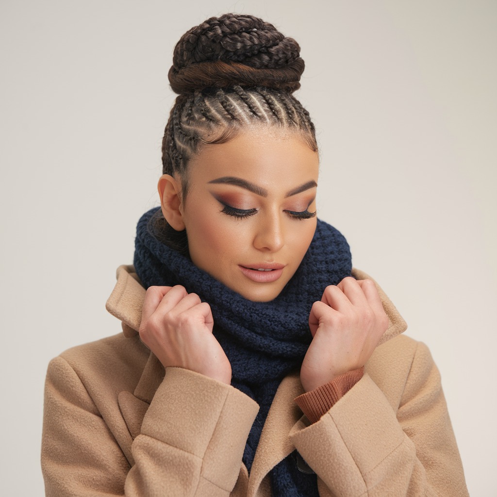 Cornrow Braided Bun