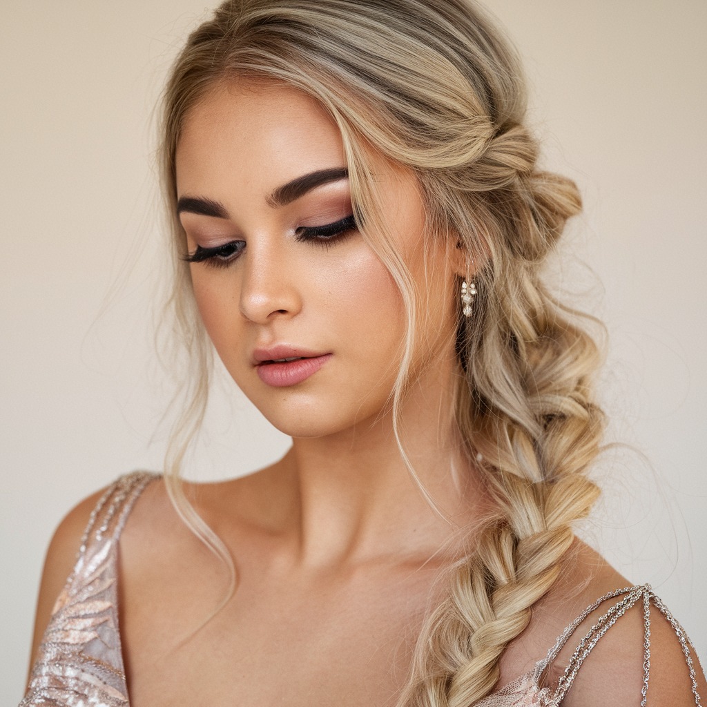 Messy Fishtail Braid for Long Hair